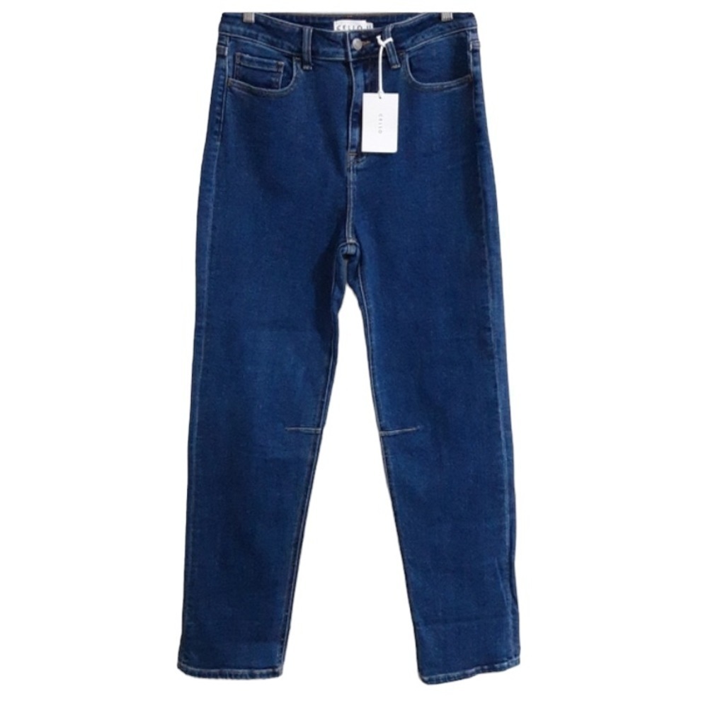 Cello women higher rise straight leg 11 Festival Casual office Y2K vacation blue